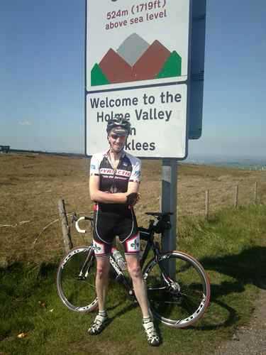On Holme Moss after the BIG climb